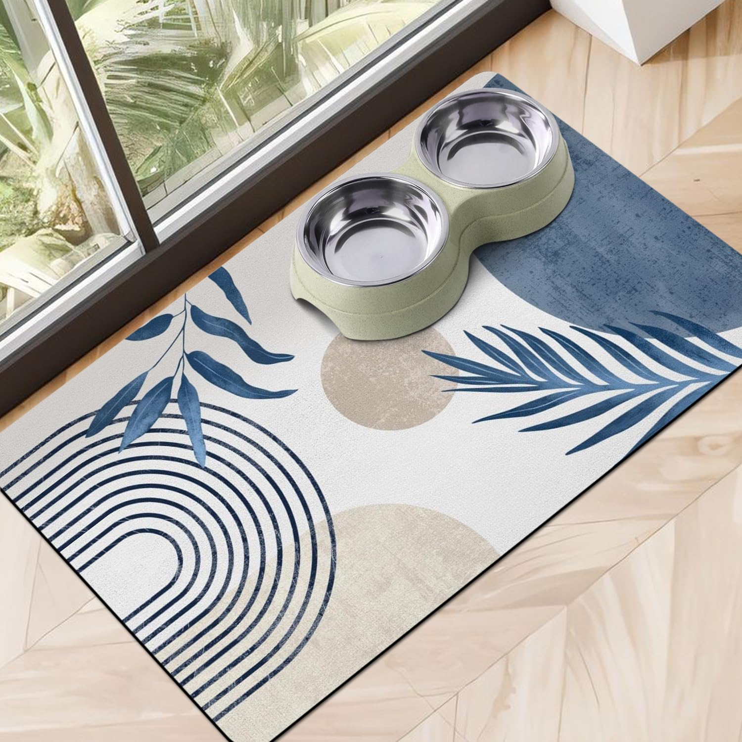 Dog Food Mats for Floors, Absorbent Dog Bowl Mat for Food and Water Dispenser Mat, Quick Dry Cat Food Mat Pet Supplies โ image 1