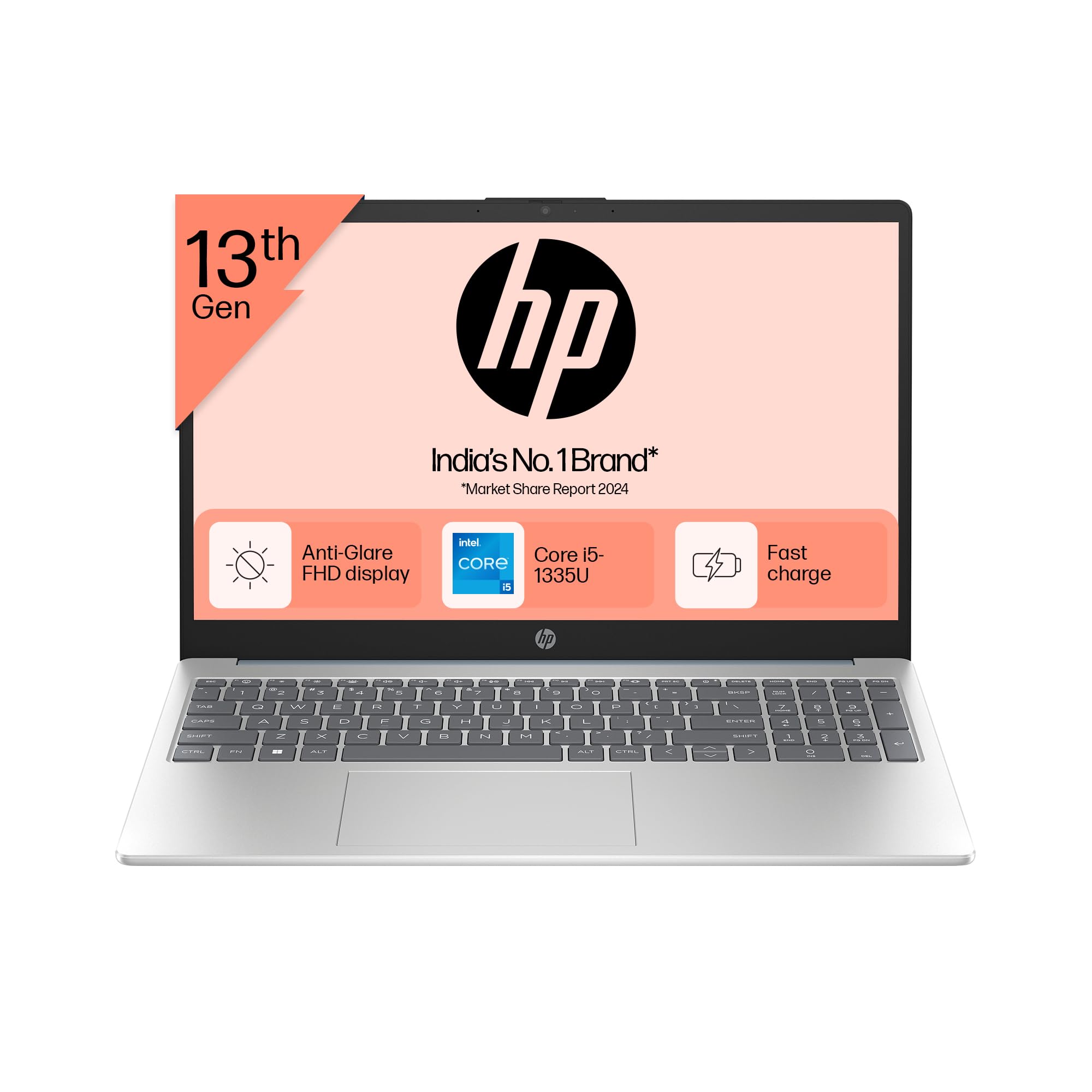 HP 15 Core i5 13th Gen (8GB RAM/512GB SSD/FHD/Windows 11/MS Office