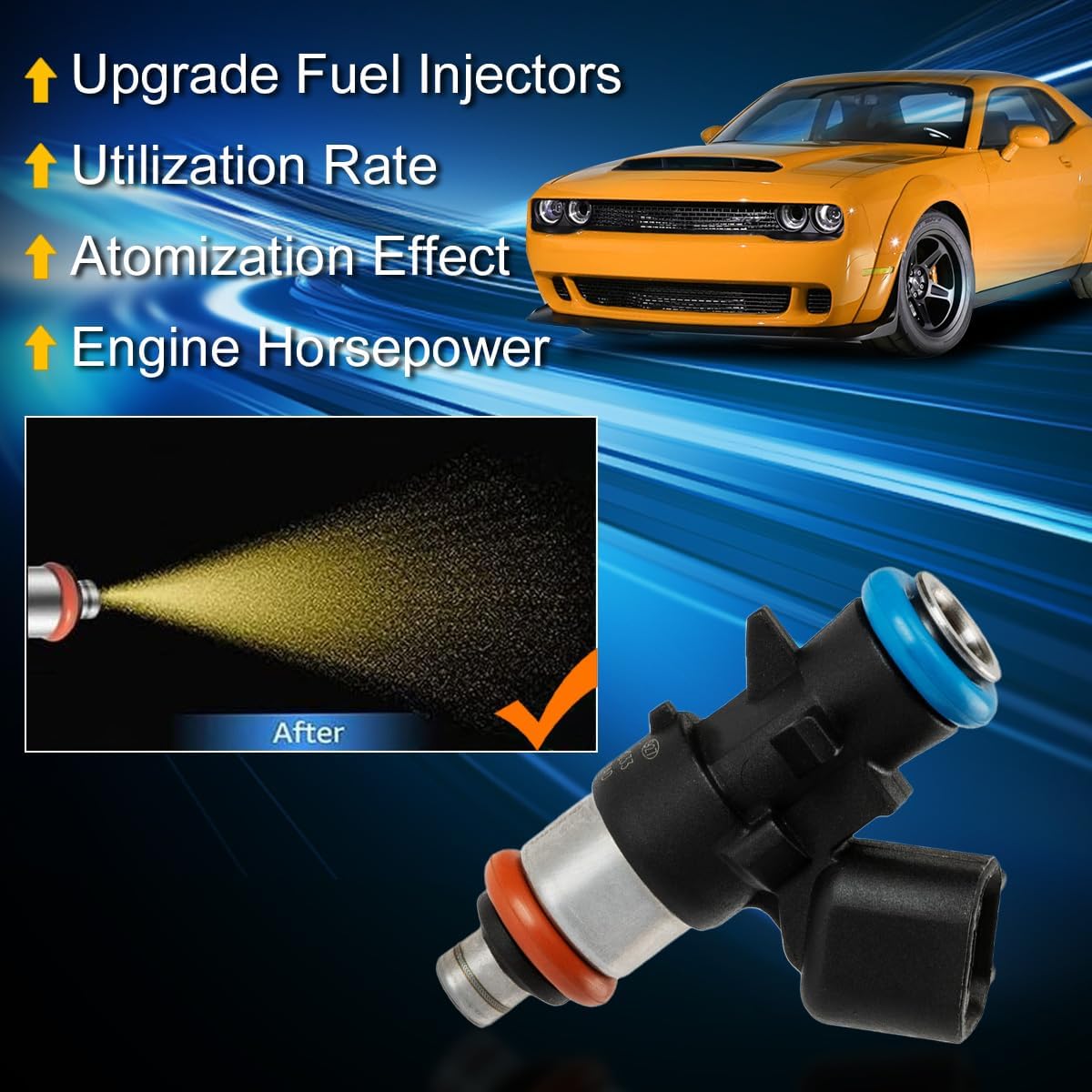 6PCS 0280158233 Fuel Injectors Nozzle For Chrysler Dodge Ram Jeep 3.6L 5184085AC 5184085AD