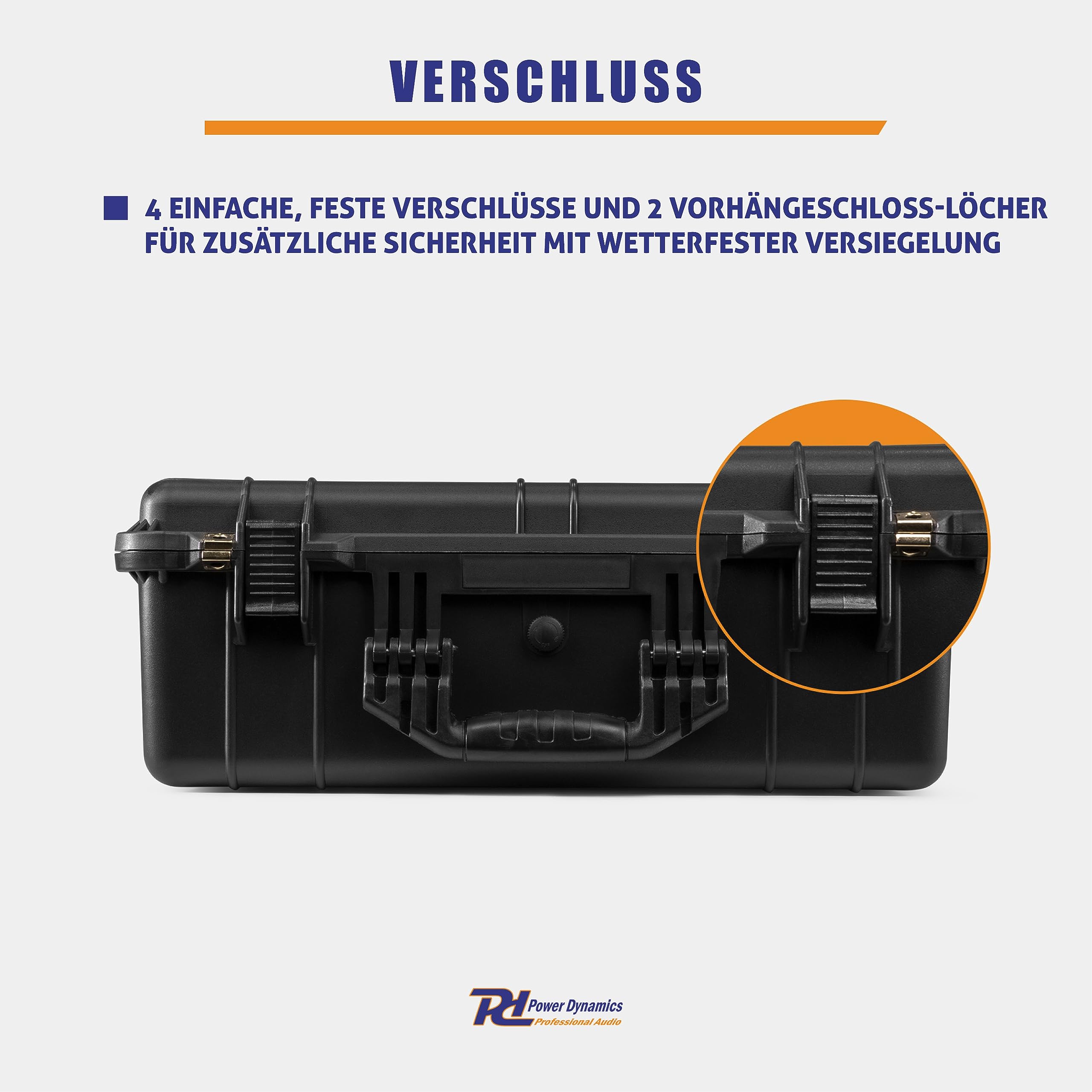 Power Dynamics GIGCase22, Universal Hard Case Kamera Koffer Schaumstoff, DJ Koffer, Foto Koffer, Schutzkoffer, DJ Universalkoffer, Wasserdichter Koffer, Transportkoffer mit Schaumstoff, Schwarz