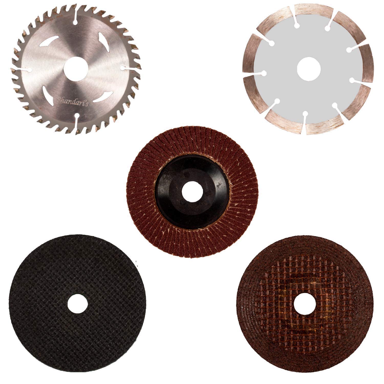 toolfi Professional Cutting Tool Wheel-Grinding Angle Grinder Disc, 4 Inches, 110 mm -Combo Set of 5