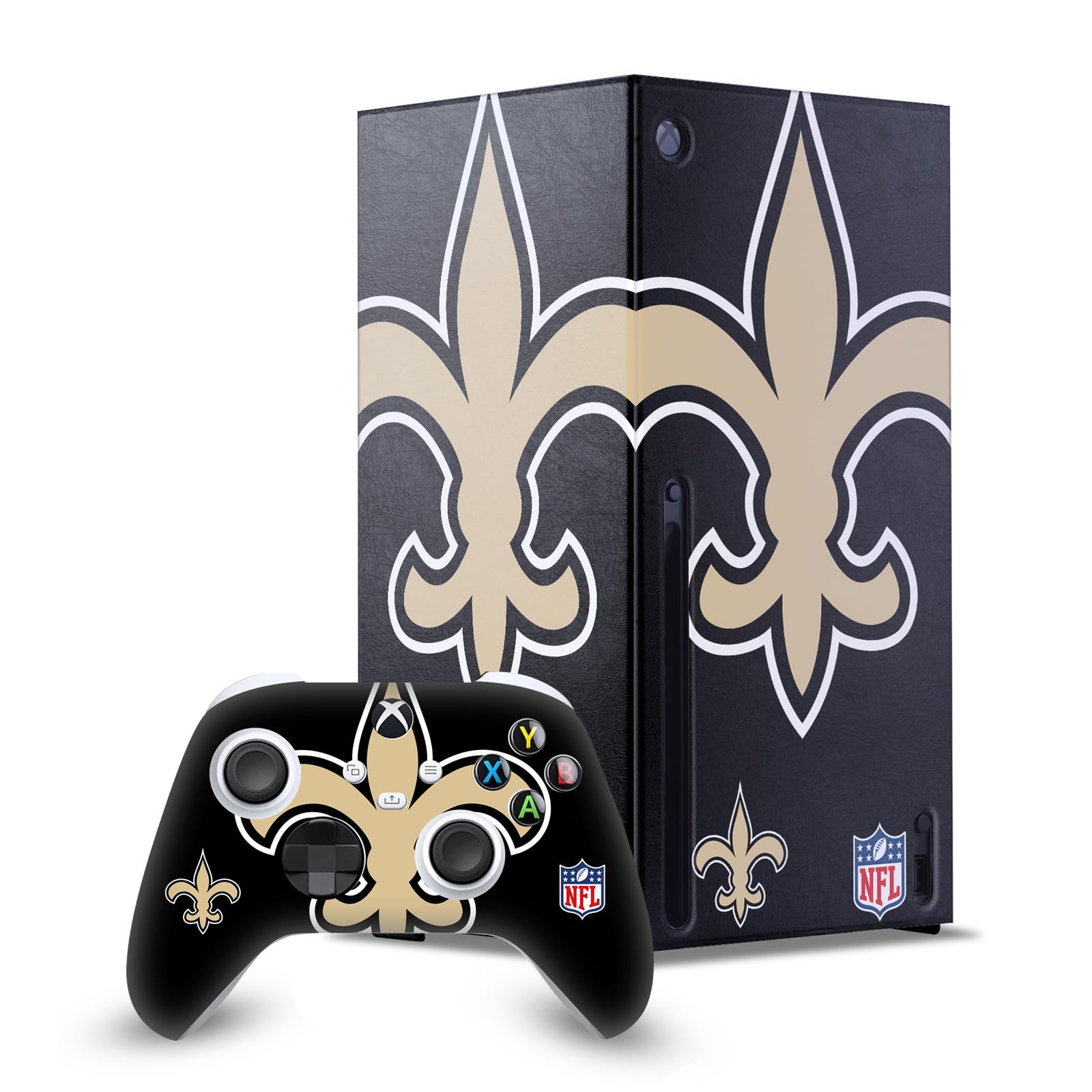 Head Case Designs Offizielle NFL Zu gross New Orleans Saints Spielekonsolen Wickeln Und Gamecontroller-Häute Im Paket kompatibel mit Xbox Series X