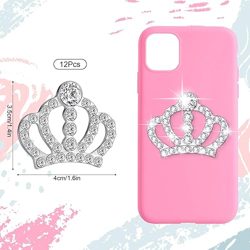 Miniatura 2 de Adornos de corona de diamantes de imitación de cristal con parte trasera plana, accesorio de cristal para manualidades, fabricación de joyas,