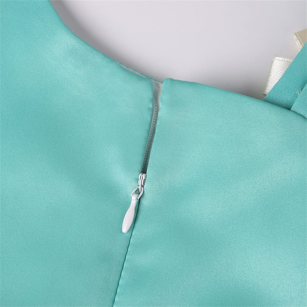 2-9T - Vestido de fiesta de flores para niña, baile de graduación, Pascua, vestido de fiesta, verde claro, 2-3 años