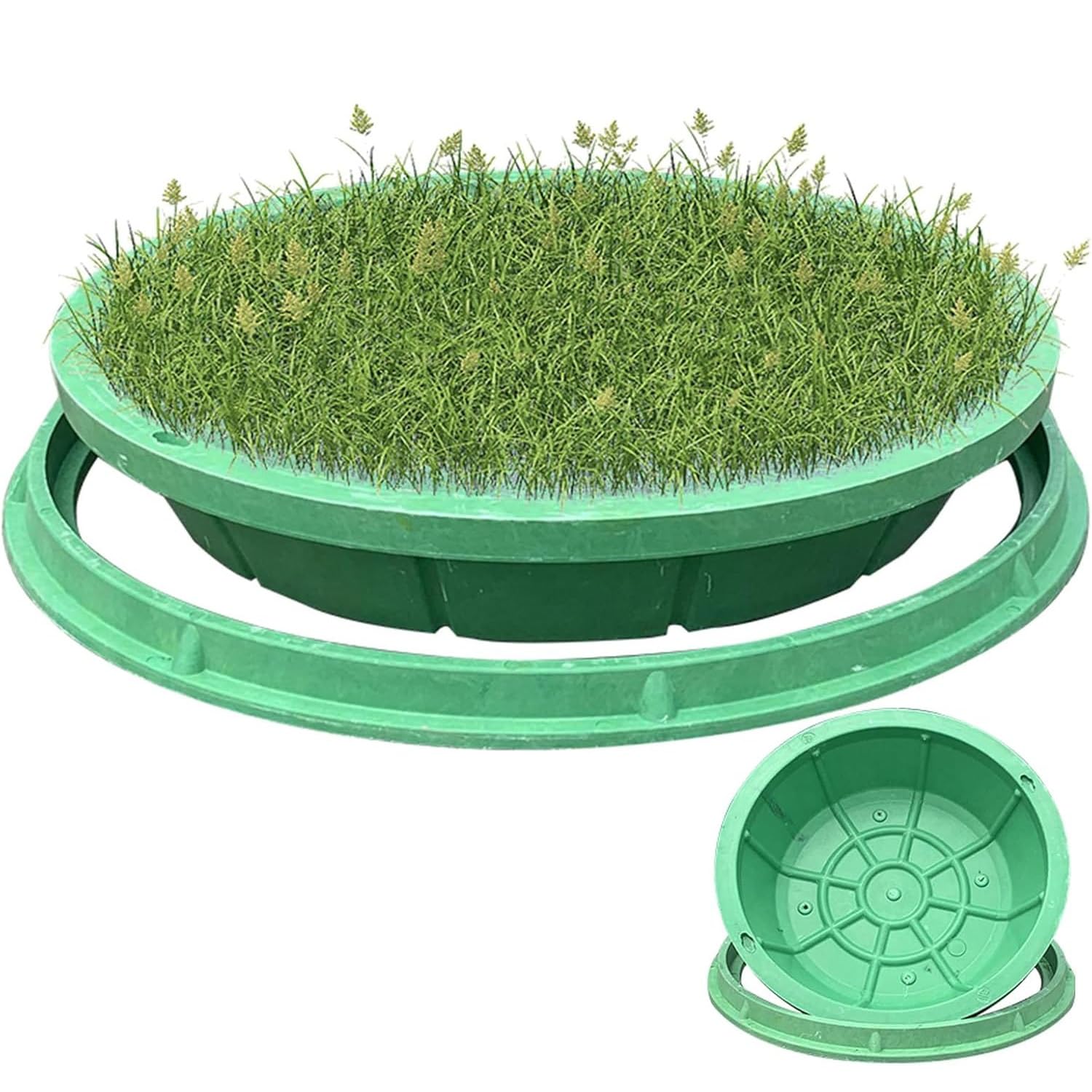 Couvercle de trou d'égout invisible rond carré pour fosse septique de jardin