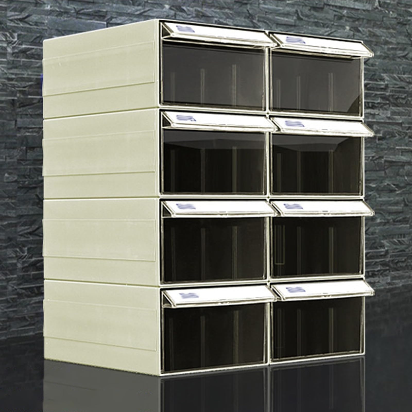 Boite Rangement Vis Bacs De Rangement Empilables Avec Séparateurs, Ateliers/entrepôts/armoire À Tiroirs De Garage Pour Le Stockage De Pièces Électroniques(8 pack,18.5x11x6cm)
