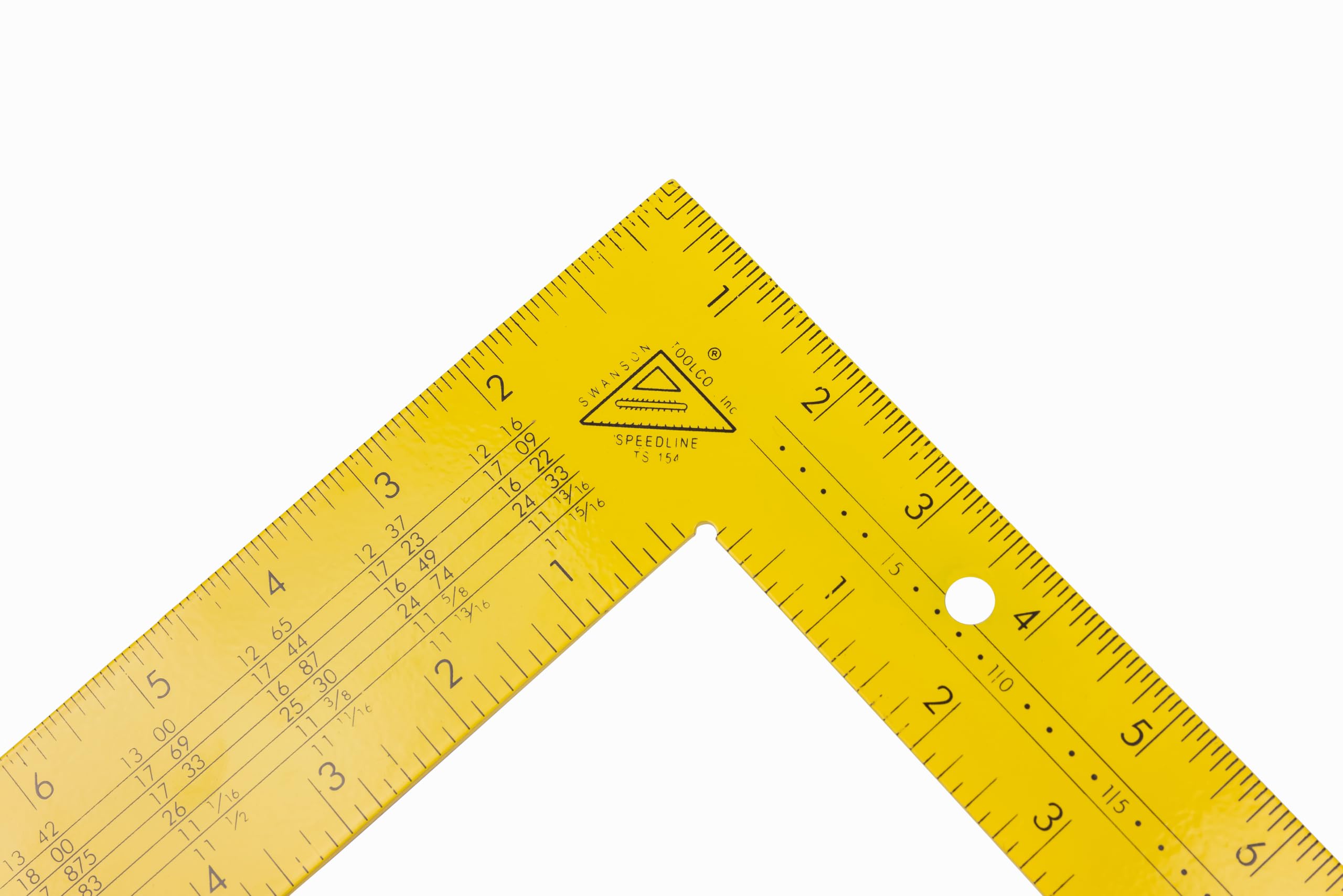 Swanson Tool TS154 Steel Rafter Square 16-Inch X 24-Inch (Yellow with Black Gradations)