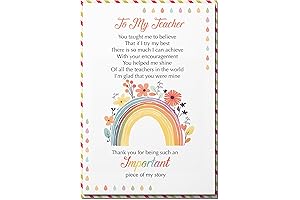 Teacher Appreciation Card Message with Seal and Envelope