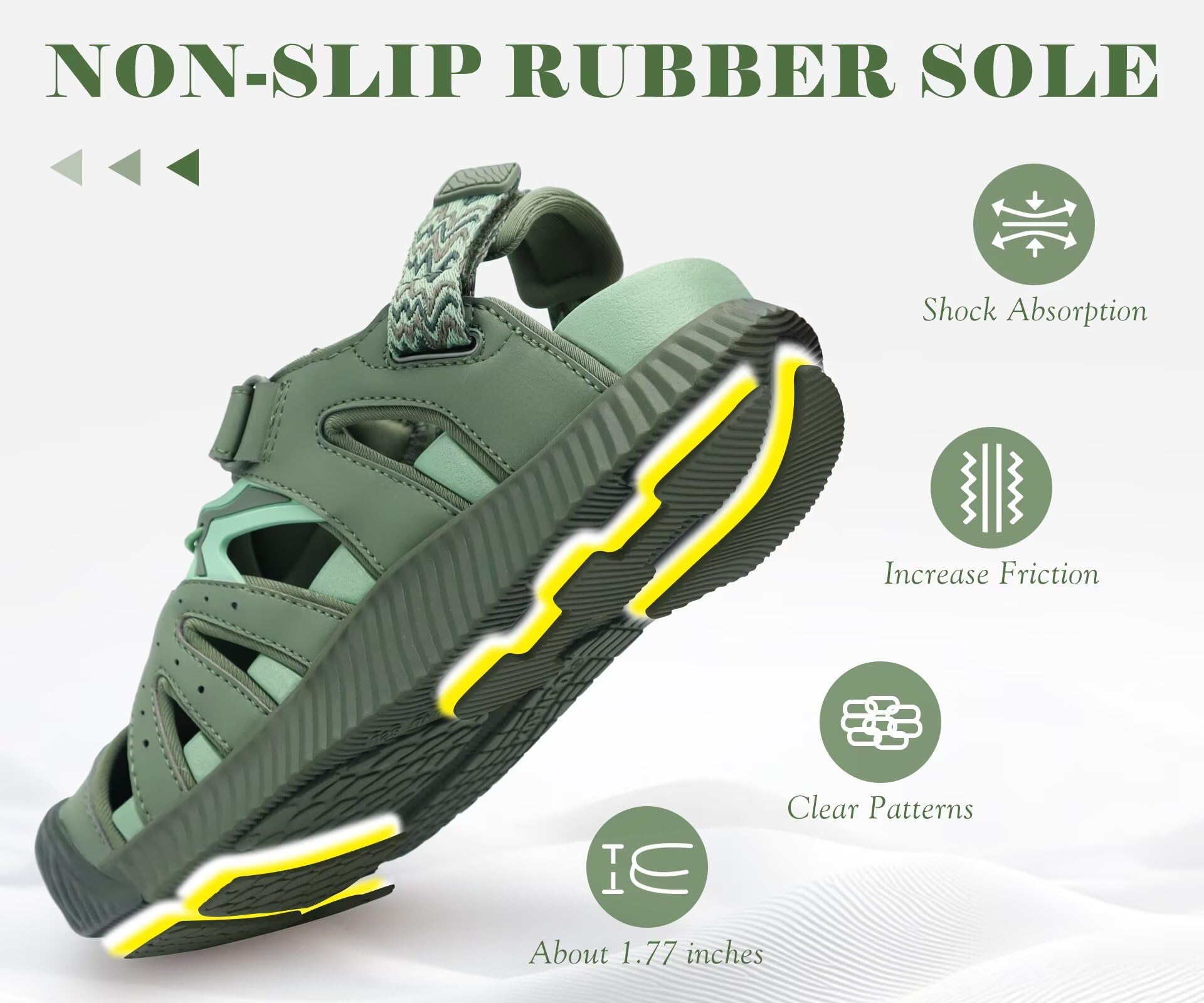 KuaiLu Damen Wander Sandalen Geschlossene Zehen Orthopädische Bequeme Polsterung Atmungsaktiv Sommer Sport Outdoor Strand Reise Verstellbare Fischersandalen Wasserschuhe