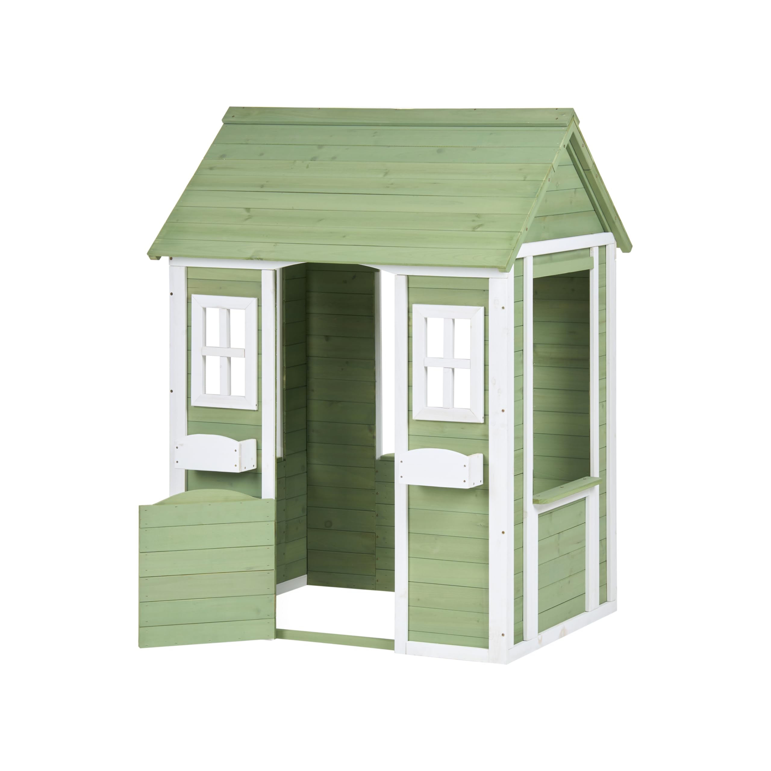 Casita de jardín casa de Juegos Infantil de Madera Verde Sauris