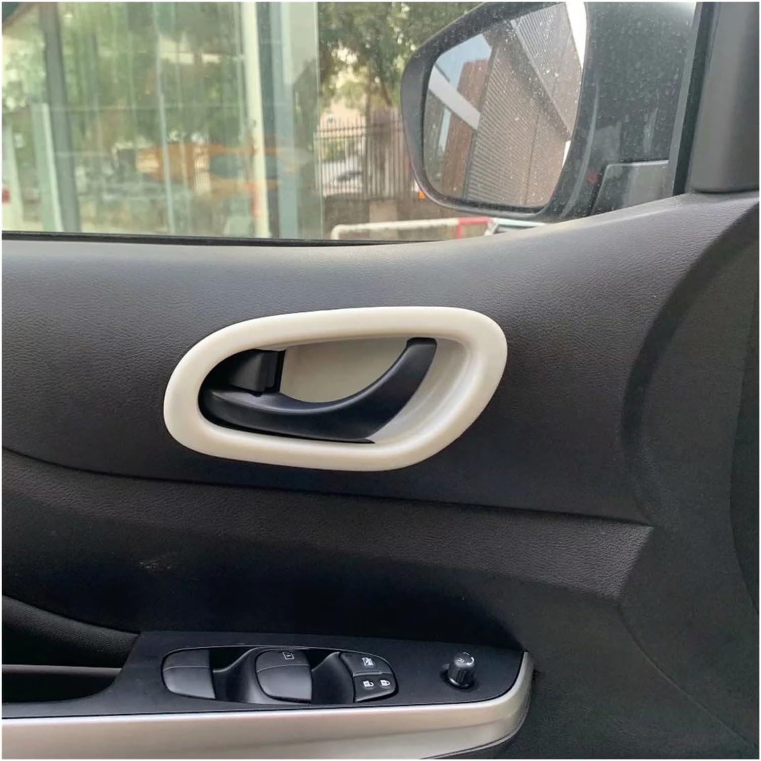 Compatible with Nissan Navara NP300 ST 2014-2018 2019 Inside Door Handle Bowl Cover Trim Decoration Frame Interior Accessories Car Styling