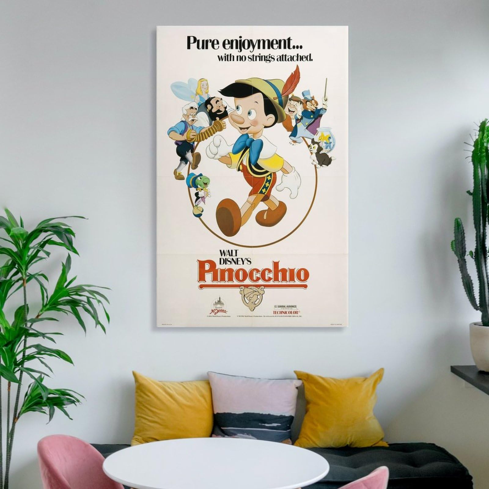 60'sヴィンテージ Disney ディズニー ピノキオ ウォールミラー 壁掛け 60'sヴィンテージ Disney ディズニー ピノキオ ウォールミラー