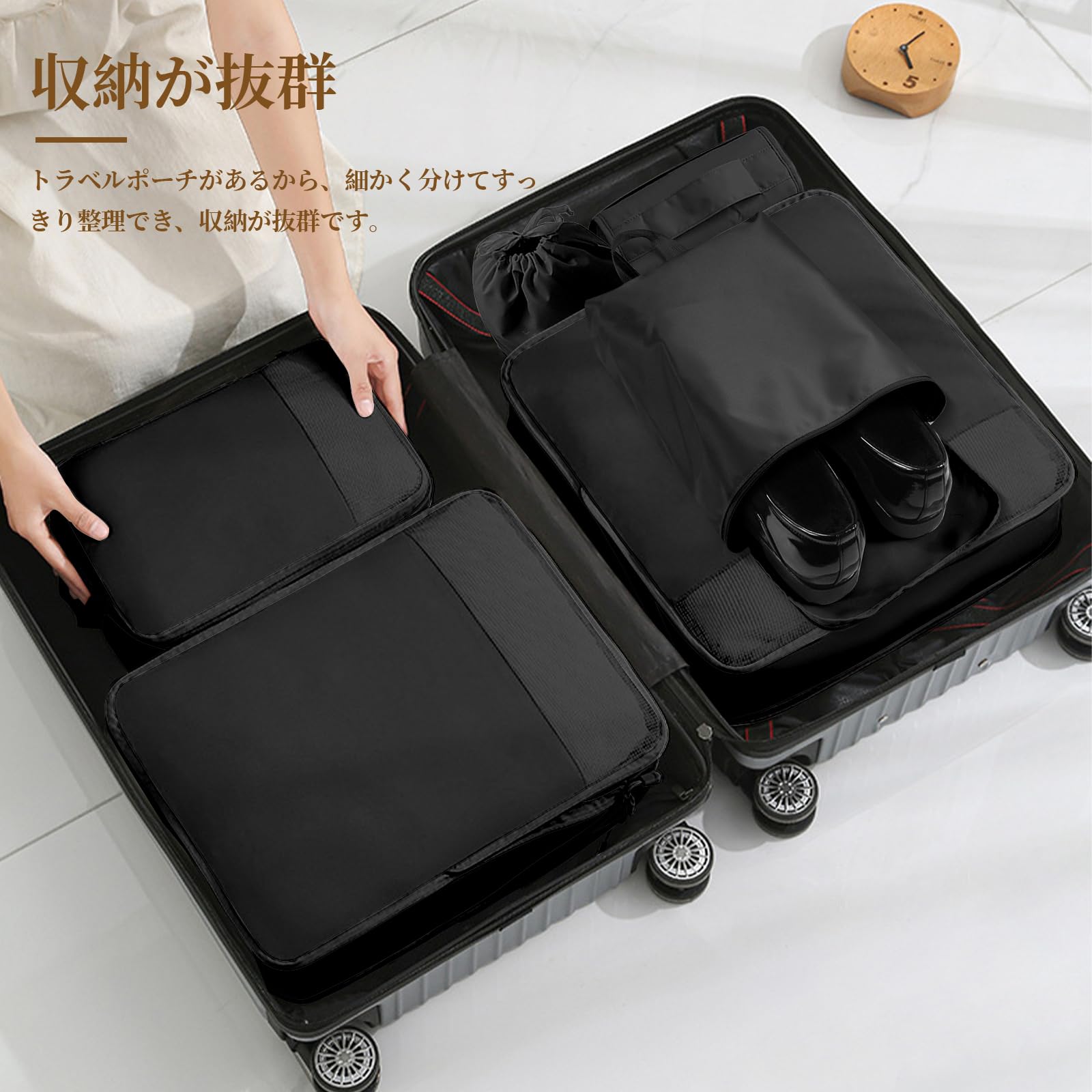 Amazon｜トラベルポーチ 圧縮 6点セット【2024最新型】旅行用圧縮袋