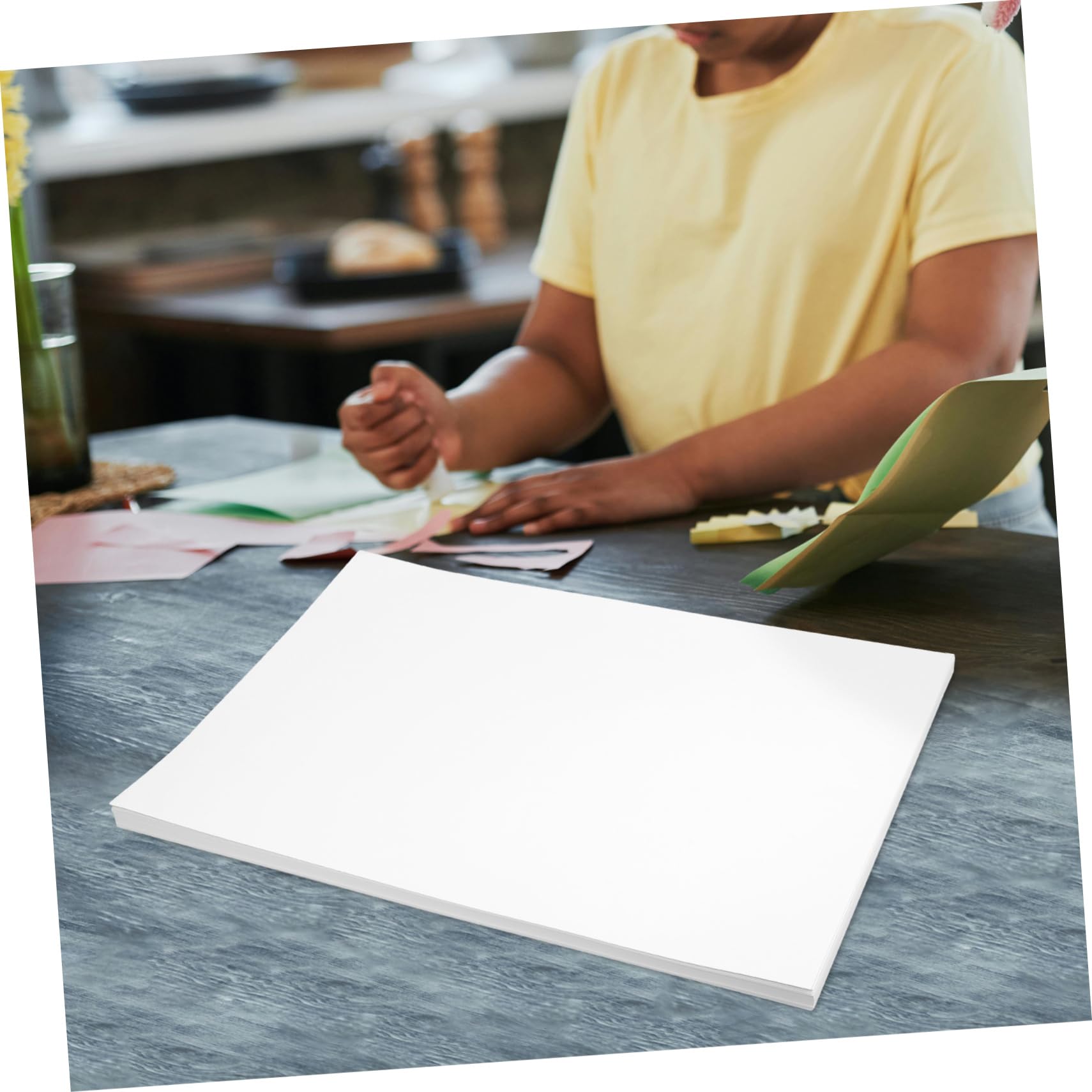 Papier Cartonné A3 220g/m² Blanc, Lot de 50 Feuilles