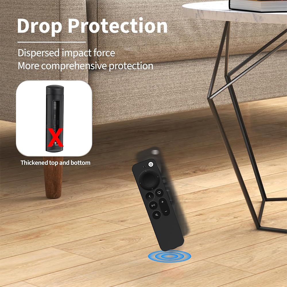 Etui na pilota Apple TV 4K Siri Remote 3rd Gen (2022) / 2nd Gen (2021) - Silikonowe etui na akcesoria TV (Biały poświata)