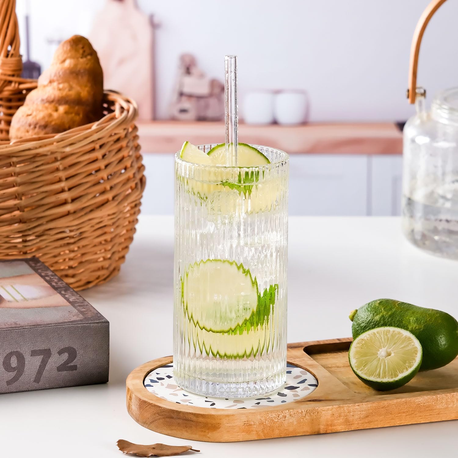 Buy Ocean Pulse Hi Ball Glass Set of 6 – 285 ml | Transparent