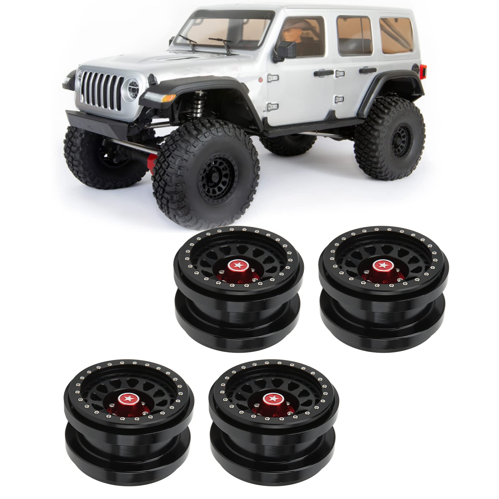2.9 Calowa Obudowa RC Samochodu, Lekki Stop Aluminium (BLACK)