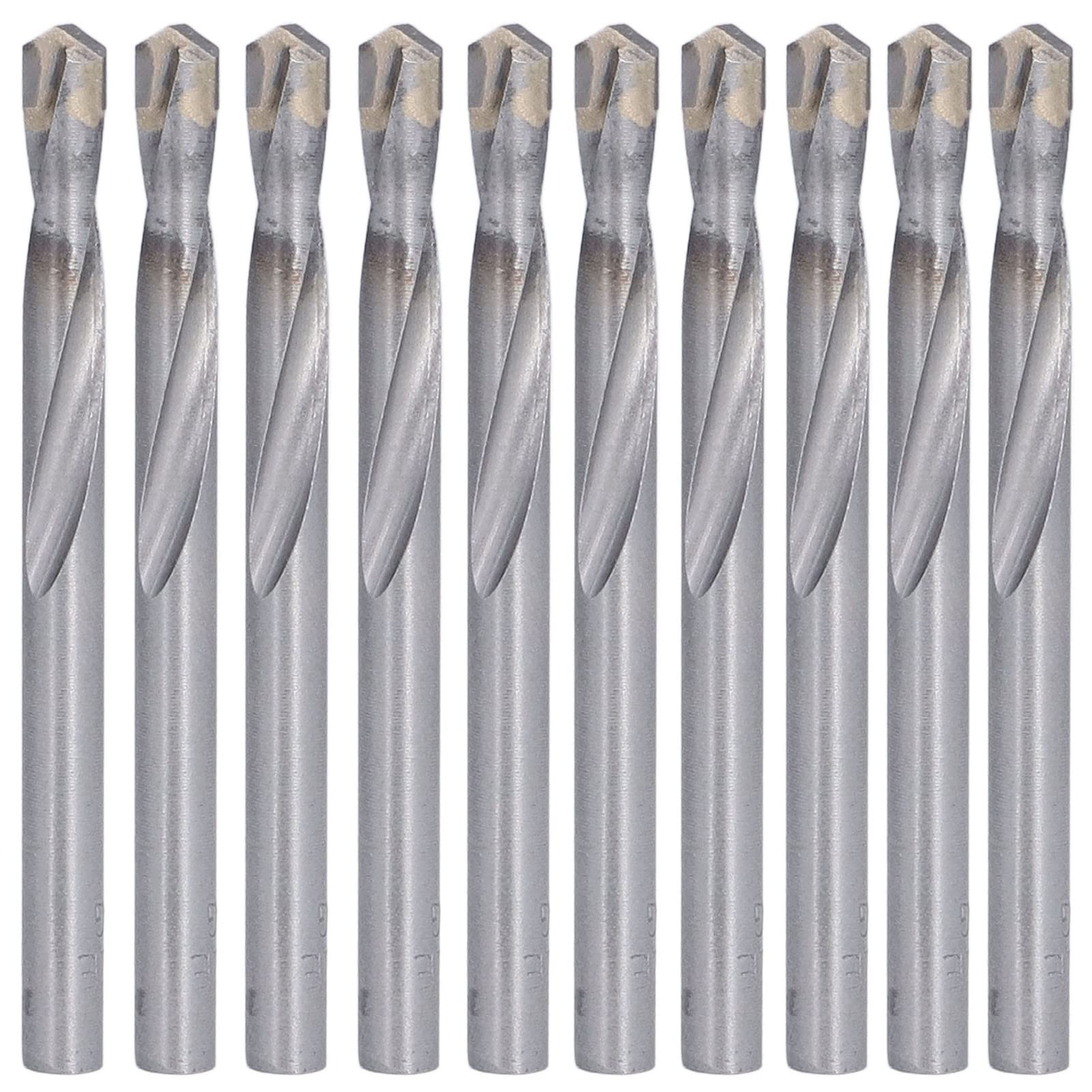BORDSTRACT Carbide Drill Bits | 10Pcs 7mm Straight Shank | Tungsten Steel