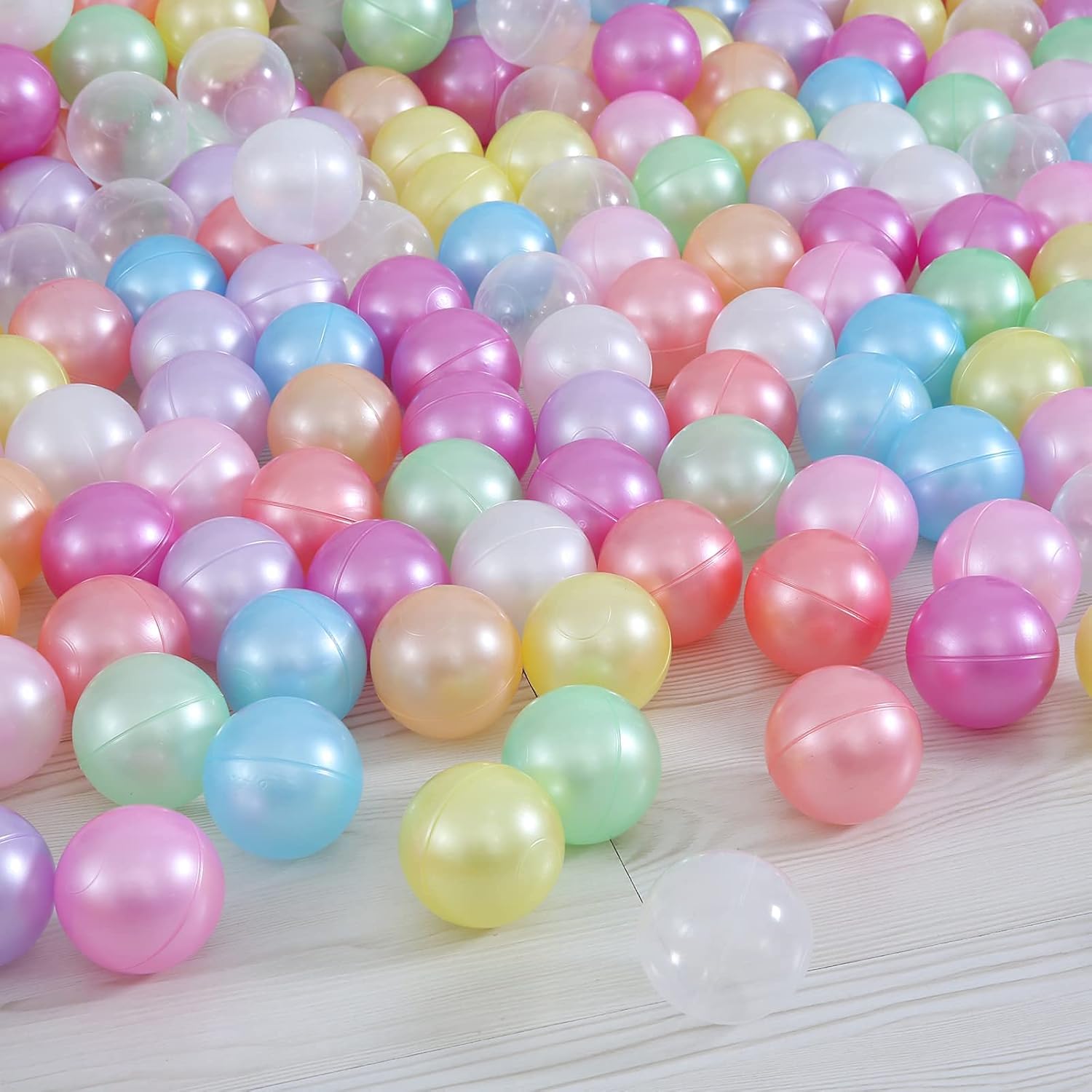 STARBOLO Ball Pit Balls for Toddlers Pack of 100 200 500 - BPA&Phthalate Free Non-Toxic Crush Proof Soft Plastic Balls for 1-5Years Old Toddlers Girl Kids Birthday Pool Playpen Tent Party