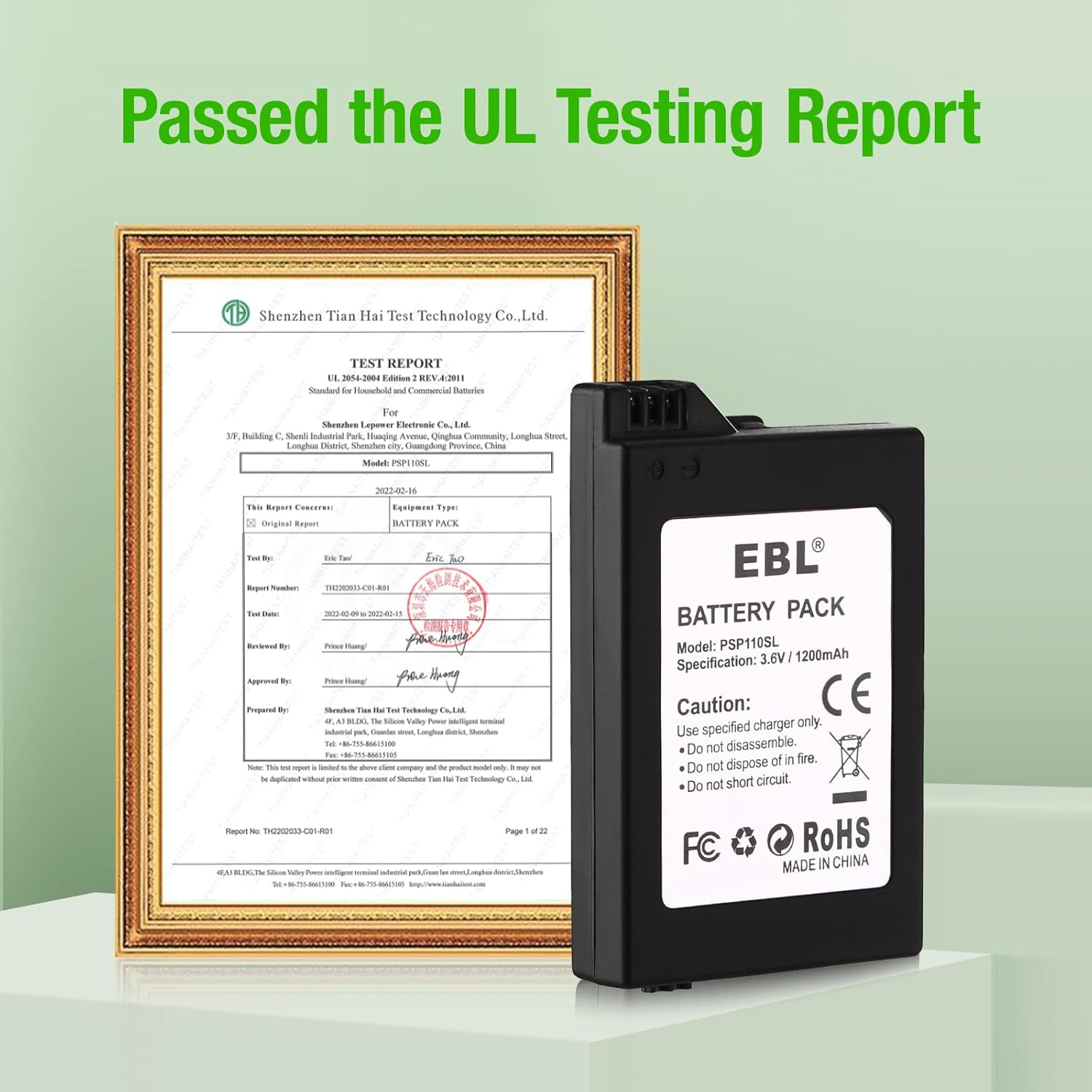 EBL 3.6V Lithium Ion Rechargeable Battery Pack 1200mAh（Real Capacity Replacement Battery Compatible with Sony PSP 2000/3000 PSP-S110 Console : Video Games
