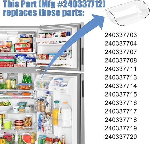Miniatura 5 de 240337712 Cubierta para contenedor de lácteos para refrigerador Electrolux Frigidaire Refrigerador Puerta de Lácteos -Reemplaza AP3959552,240337712,