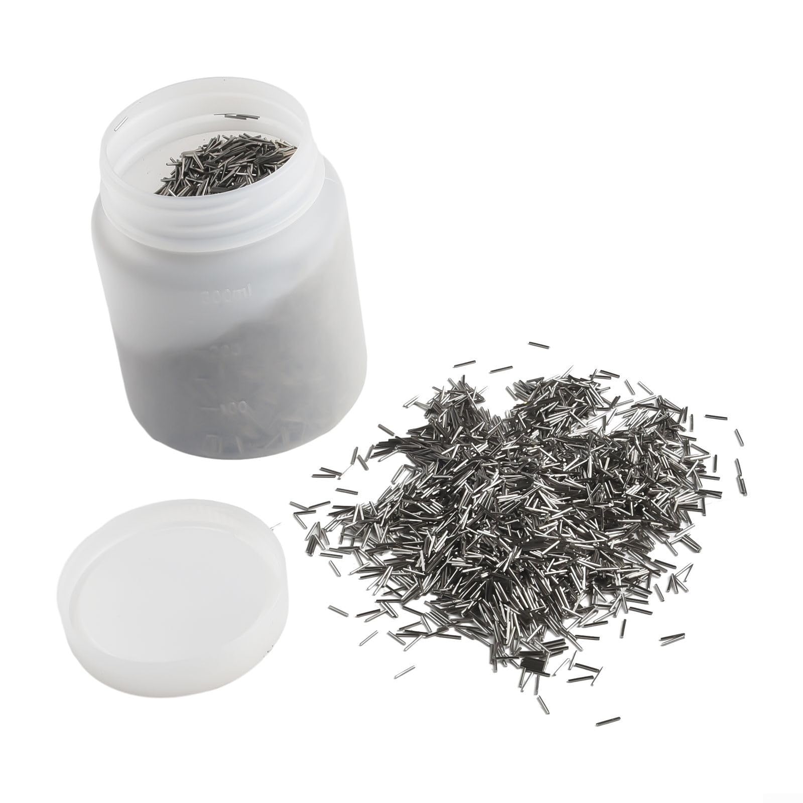 Edelstahl-Trommel-Media-Pins, Klasse 304, 0,7 mm Durchmesser × 5 mm Länge, 1 kg Packung, zum Entgraten, Polieren und für Oberflächenveredelung (0,8 × 7 mm)