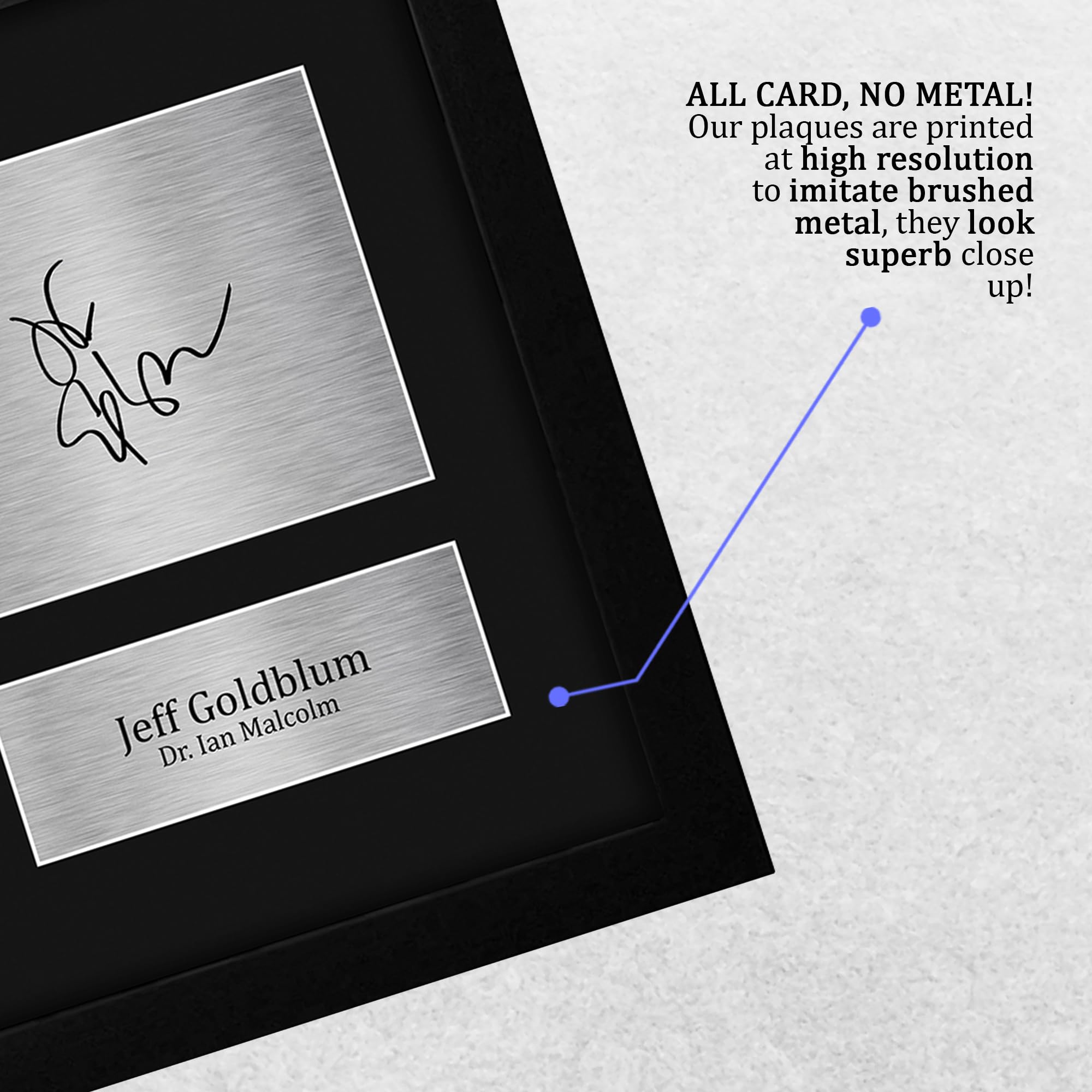 Jeff Goldblum Jurassic Park Signed Photo Display - Movie Memorabilia Gift, US Letter Size - View #2