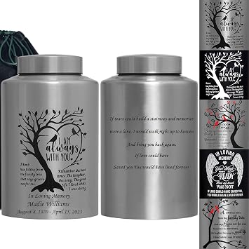 Custom Decorative Urn Personalized Decorative Urn Cremation Urn for Human Ashes Large up to 220lbs Large Memory Decorative Funeral Burial Urn for Male Female Ashes Custom Urns