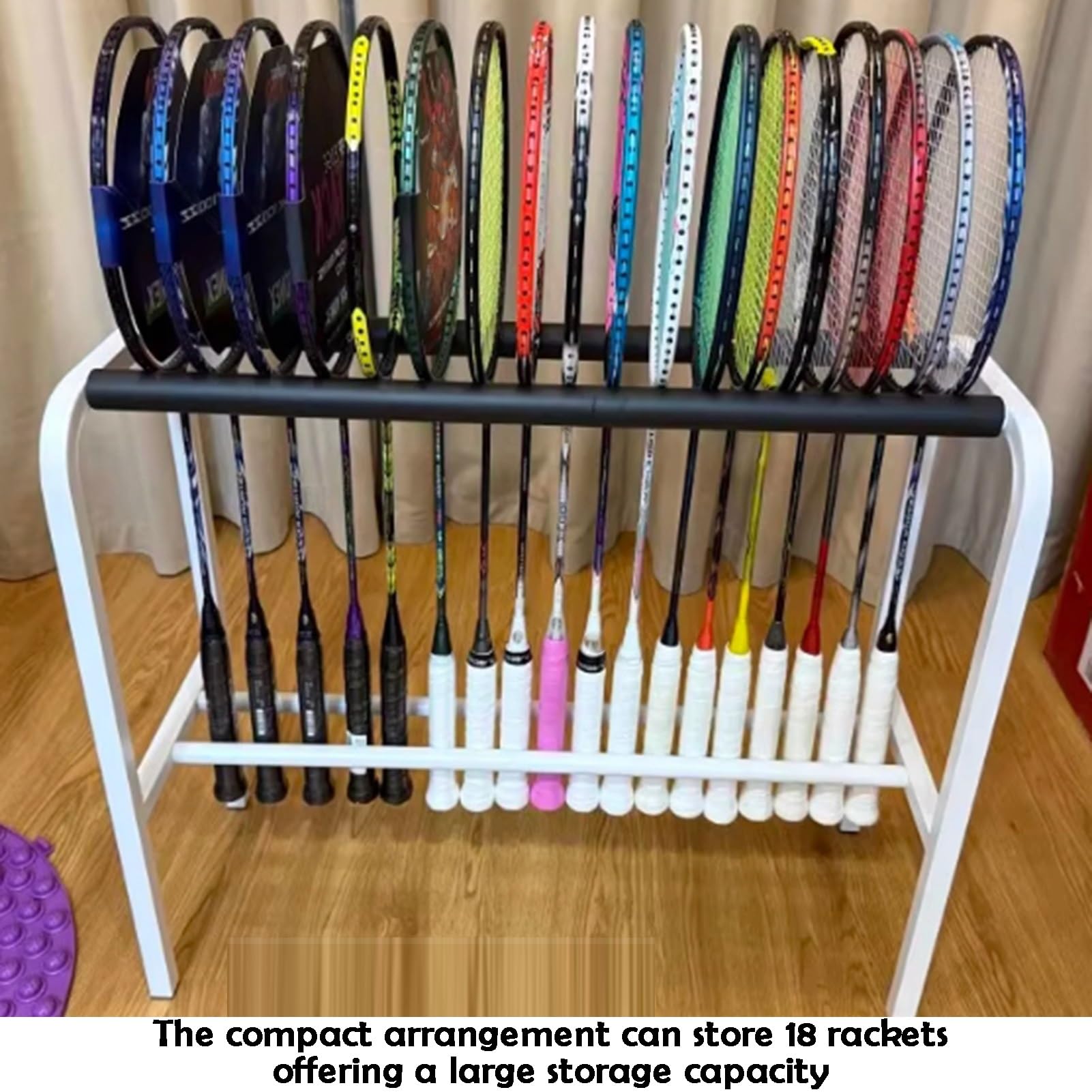 Soporte para raqueta de tenis, raqueta de bádminton con envoltura suave, para clubes deportivos (raquetas no incluidas)