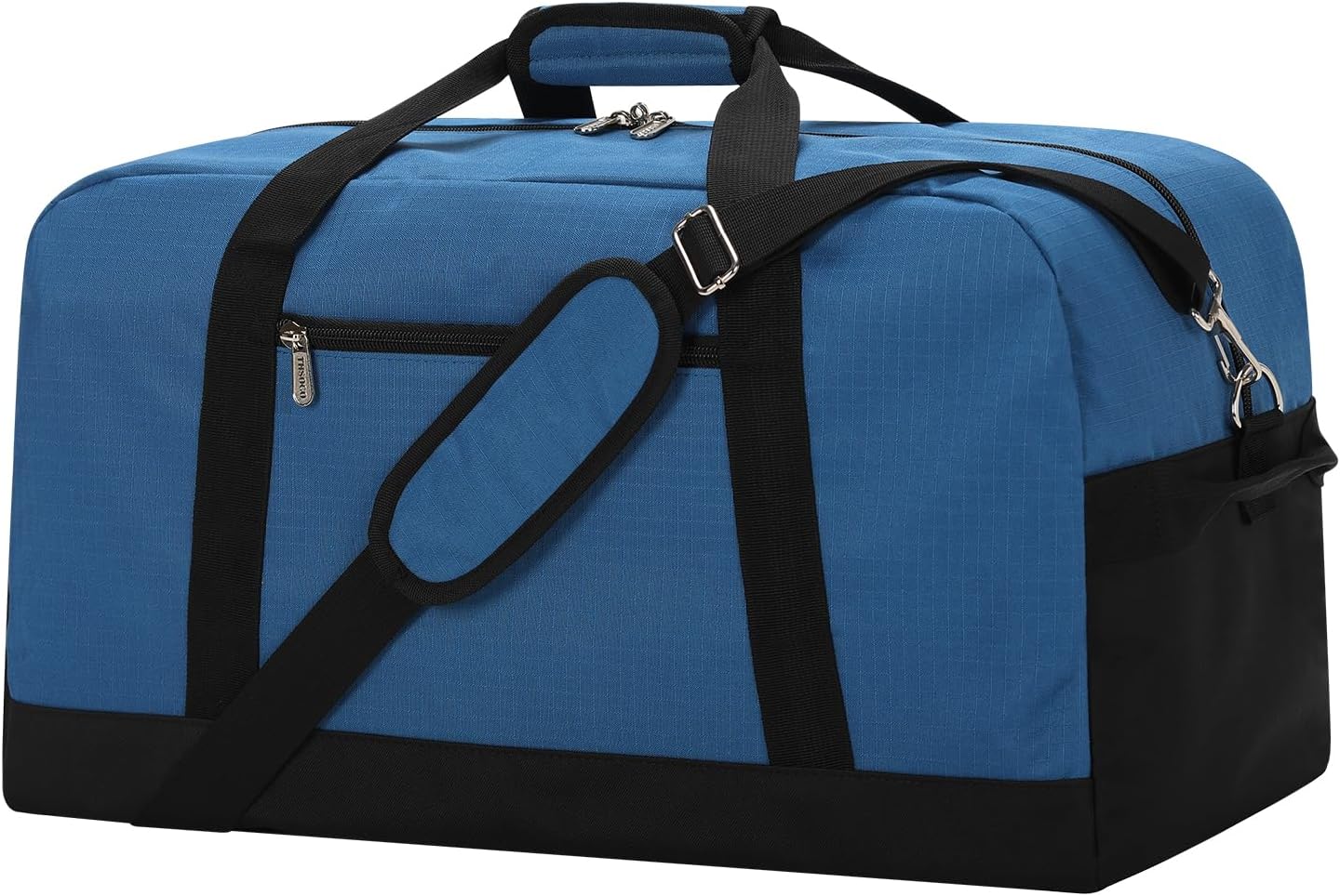21 inch Gym Bag for Men - 40L Travel Duffel Bag Sport Duffle Bags for Weekend Overnight with Bottom Support (Blue）