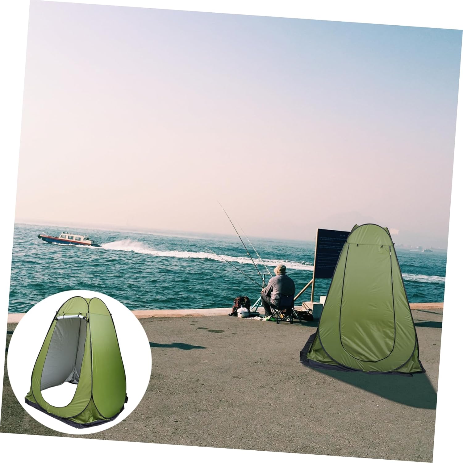 Portable Outdoor Changing Tent Instant Setup Shower Shelter for Camping Fishing and Traveling Windproof Spacious Design Windows Convenient Bathing Tent for Privacy