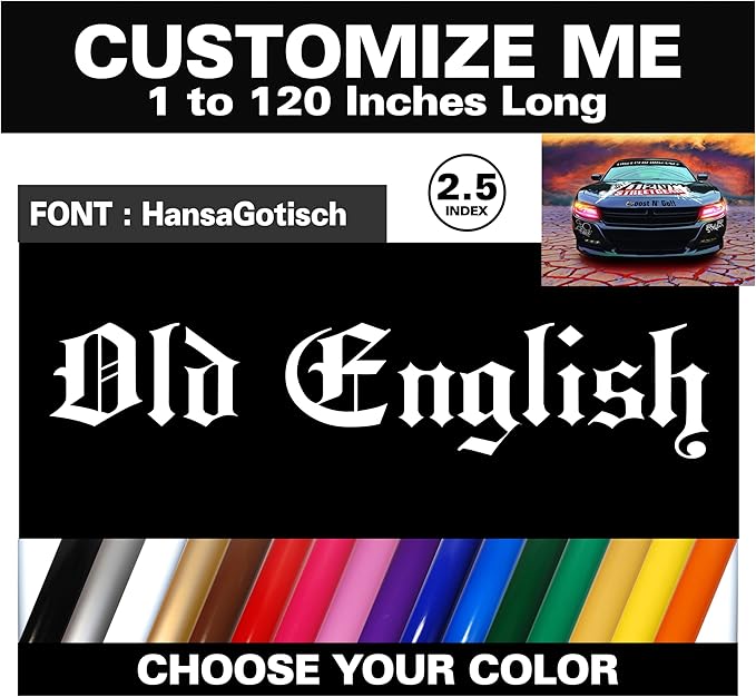 Design your own custom vinyl sticker decal for Cars