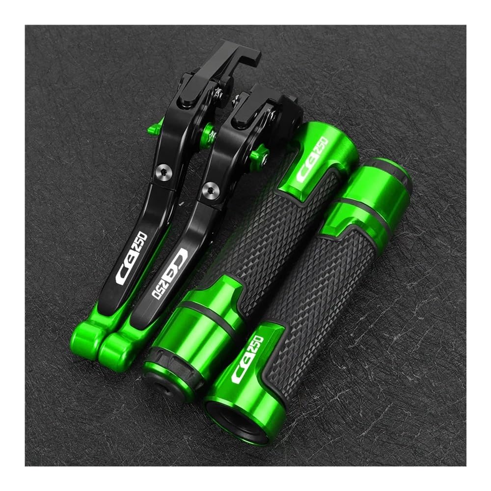 Gfjvcgjru Green Motorcycle Brake Clutch Levers For Ho&N&Da Cb250 Twister Cb 250 2020 Motorcycle Accessories Aluminum Adjustable Clutch Brake Lever Handlebar Grips Ends