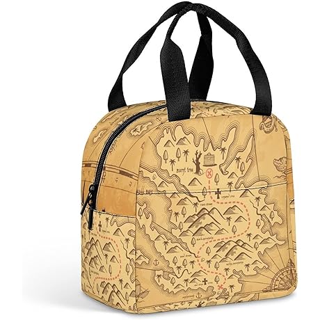 Treasure Hunt Kit: Embroidered Lunch Bag for Outdoor Enthusiasts