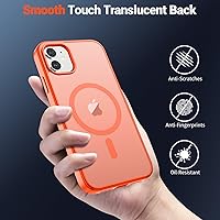 Vista 357 de SUPFINE Funda magnética para iPhone 11 (compatible con MagSafe) (protección contra caídas de grado militar), translúcida mate a prueba de golpes