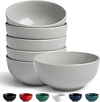 Vista 15 de KooK Tazones de sopa, cuenco para cereales, cerámica, cuencos para cocina, microondas, lavavajillas y congelador, platos de porcelana para pasta