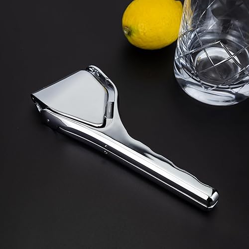 Miniatura 4 de Exprimidor de limón de acero inoxidable – Prensa exprimidora de cítricos resistente para limones, limas y naranjas | Mango ergonómico, resistente al