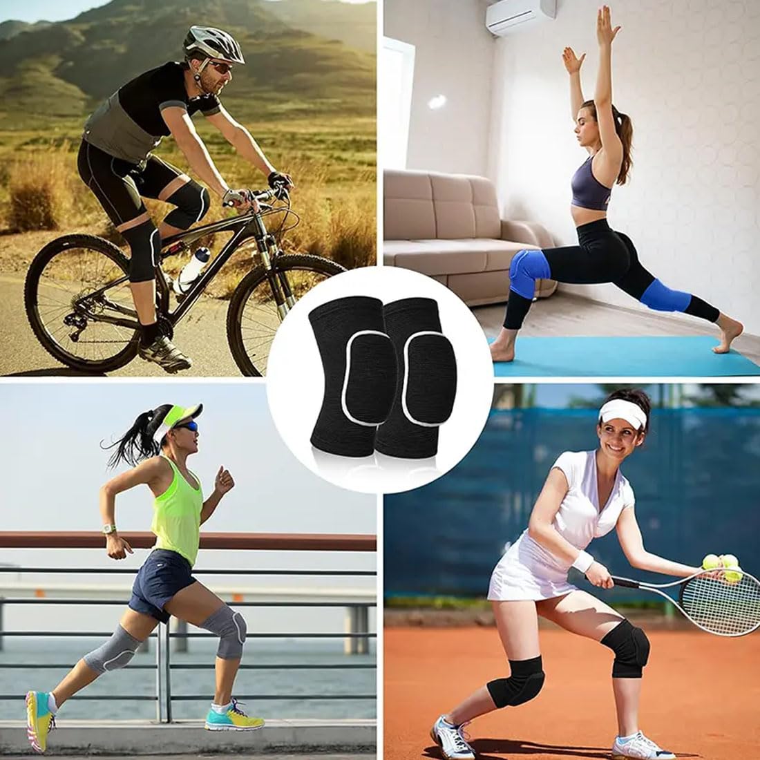 adbeni Football & Volleyball Knee Pads | Soft Breathable Sports Knee Brace for Gym | Dance | Badminton 1