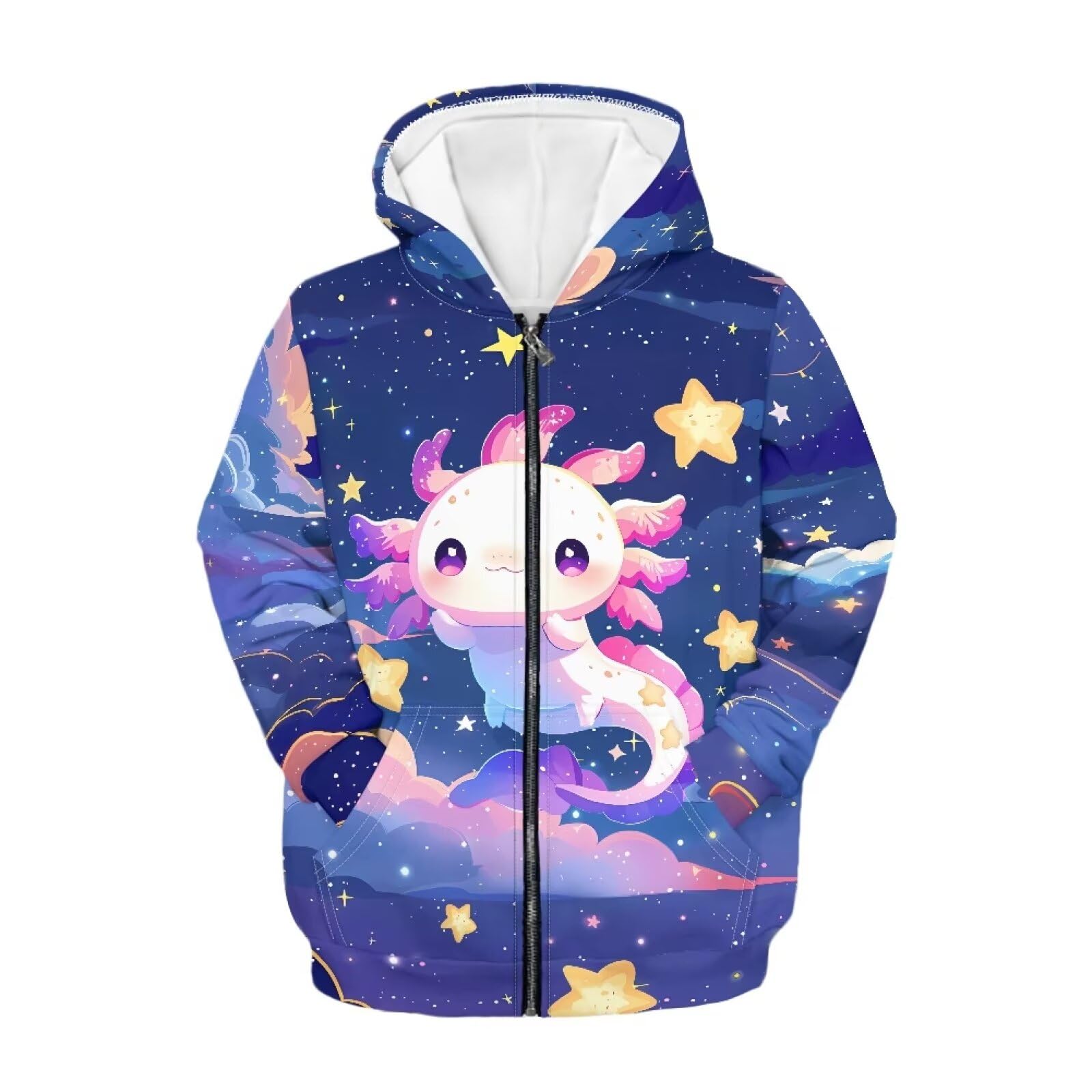 Zipper Hoodie for Kids Full Zip Up Sweatshirt Active Coat Hooded Pullover with Pockets Size 6-16 Boys Girls