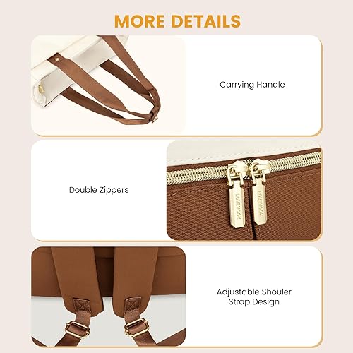 Miniatura 7 de LOVEVOOK Mochila para pañales, bolsa de pañales con bolsillos aislados, bolsa de bebé para niñas y niños con cambiador, bolsa de pañales grande para