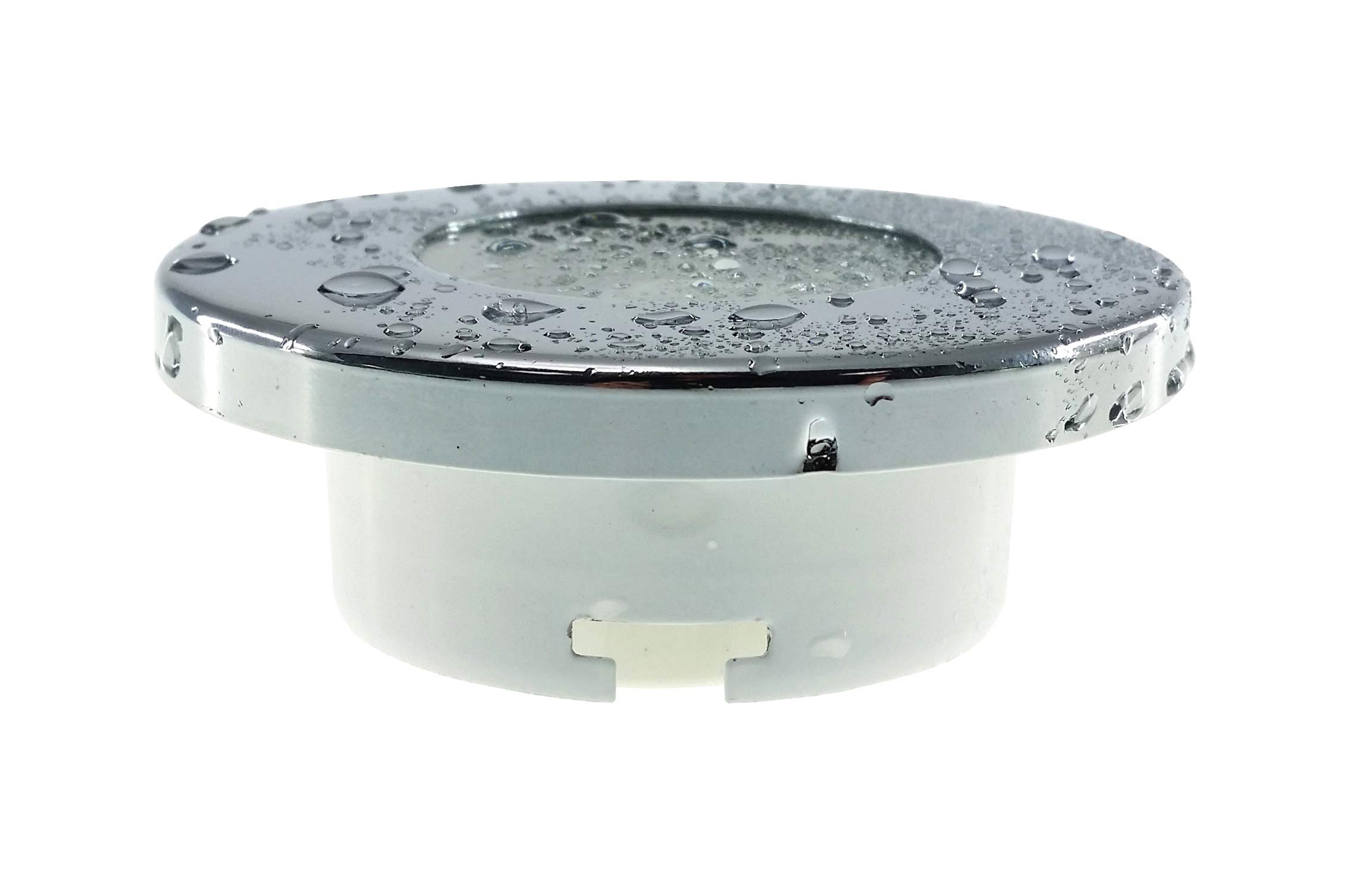 Trango 12er Set IP44 Einbaustrahler in Chrom 6729IP-128GUSDAK Bad, Dusche, Sauna inkl. 12x 5 Watt 3-Stufen dimmbar GU10 LED Leuchtmittel 3000K warmweiß Einbauleuchten Edelstahl lackiert rostfrei