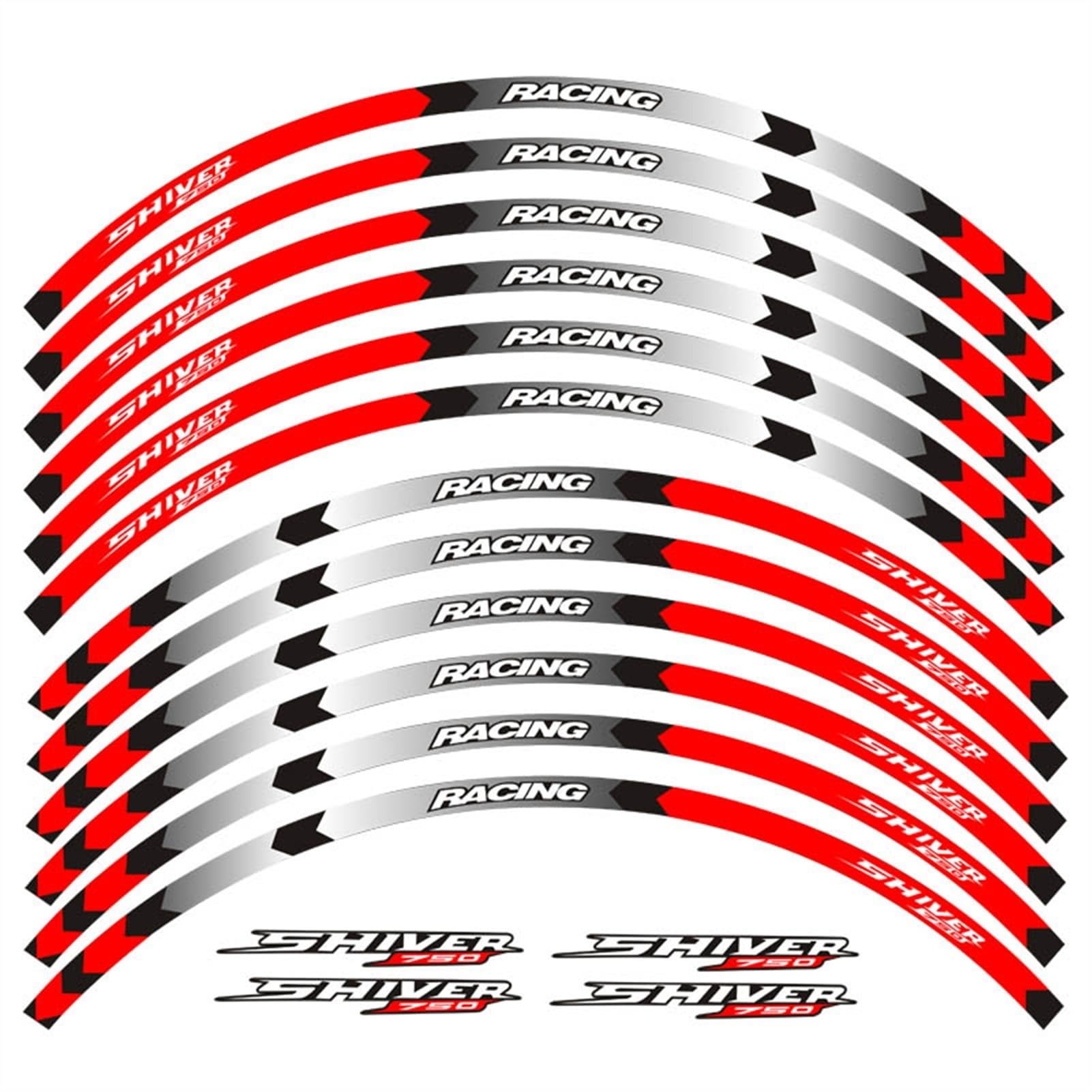 Motorcycle Wheel Tire Reflective Stripes Stickers Rim Decal for Aprilia for Shiver 750 for Shiver(Color2)