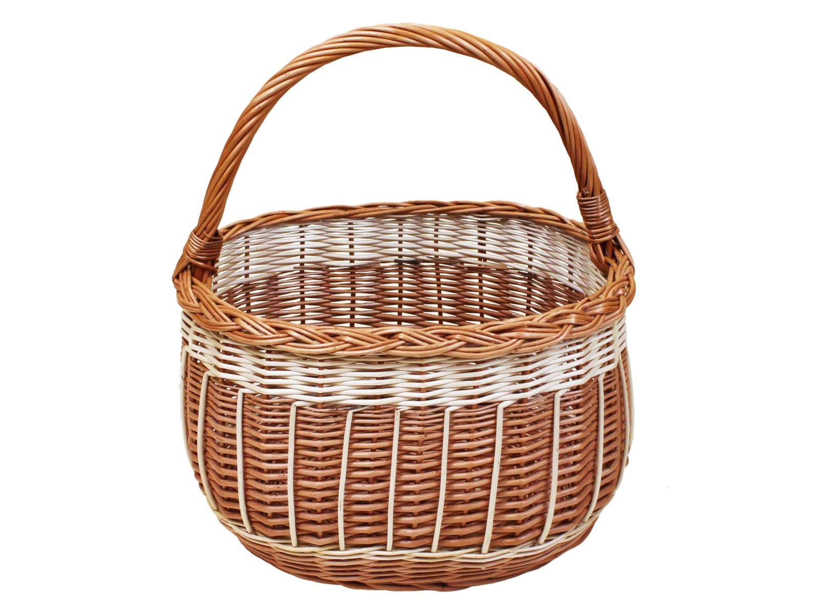 Weidenkorb, Einkaufskorb, Obst- oder Gemüsekorb, Pilzkorb, Picknickkorb 37 x 17 / H 21/40 cm - Image 2