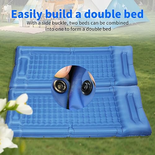 Miniatura 4 de Colchoneta de dormir para camping, colchoneta de dormir autoinflable con almohada, gruesa de 6.2 pulgadas, almohadilla de dormir ultraligera con