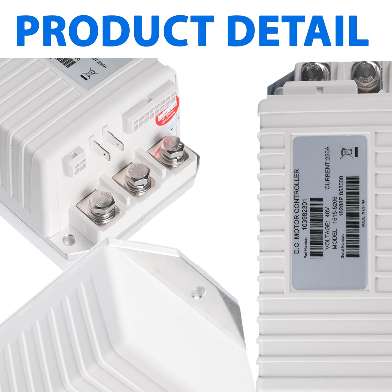 1515-5206 Club Car Precedent Motor Controller,White 48V 250A DC Curtis Controller#1515-5206, Fits Club Car Precedent&Tempo&Onward 2014-2019 Golf Cart