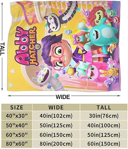 Miniatura 3 de Ab-by Hat-Cher - Manta de forro polar con impresión 3D para el hogar, para sofá, cama, acogedora, ultrasuave, 40 x 30 pulgadas