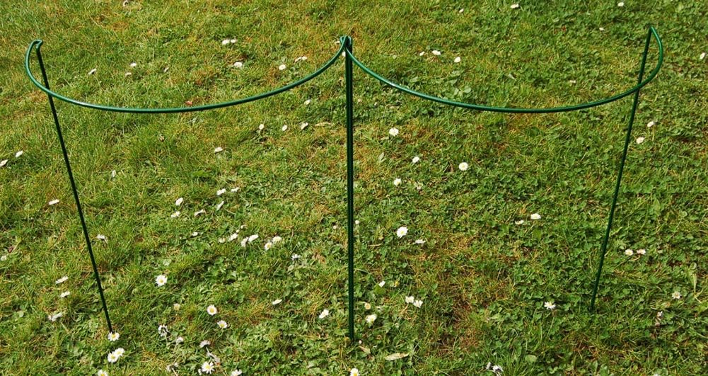 cozyou 2-Pack Half Round Garden Plant Support Ring Hoop, 7.9" Wide x 13.8" High