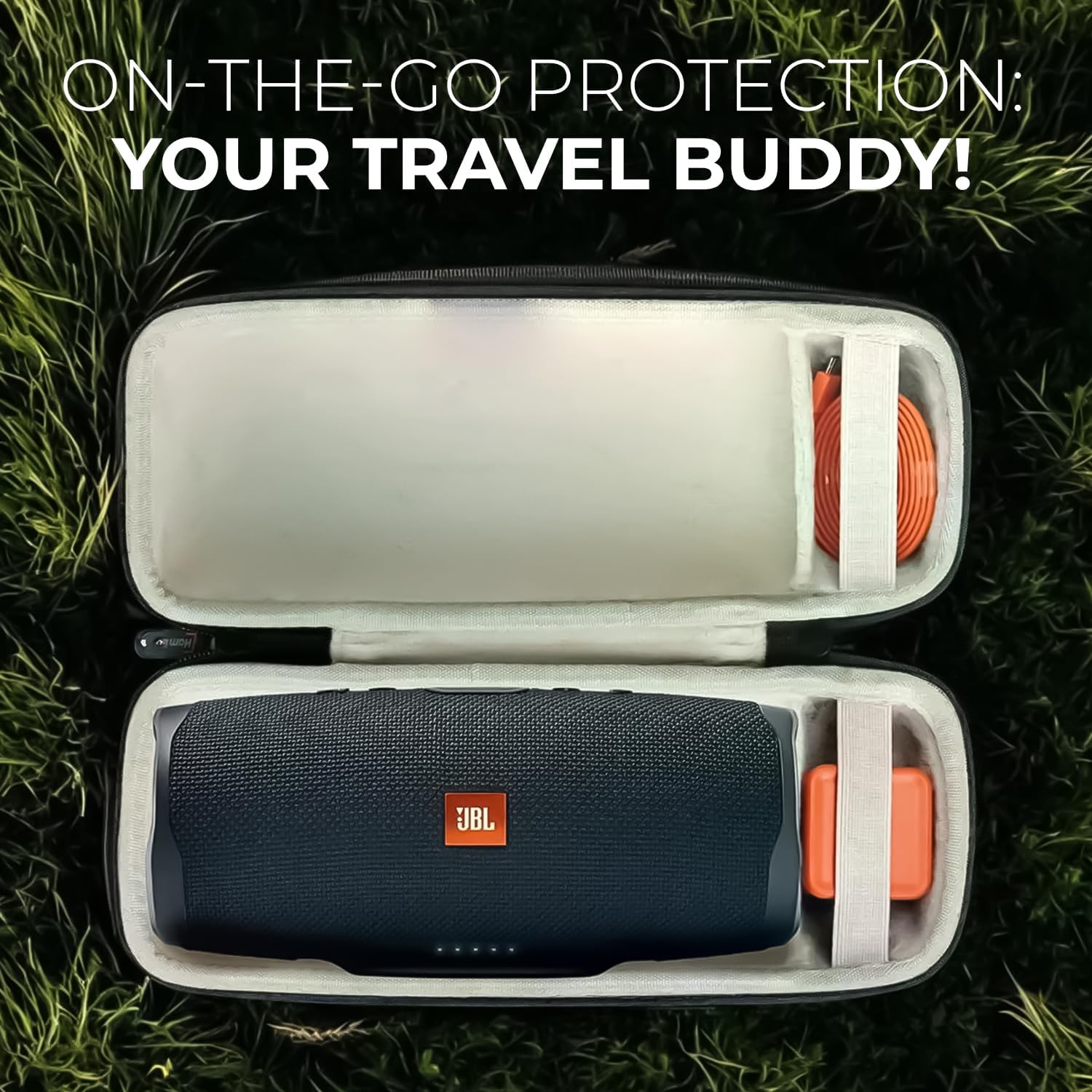 HomEquip Hard Shell Case for JBL Charge 5 / Charge 4 Wireless Waterproof Portable Speaker (case only) - Image 4