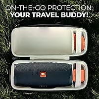 Vista 4 de HomEquip Funda rígida para altavoz portátil inalámbrico JBL Charge 5 / Charge 4 (funda solamente)