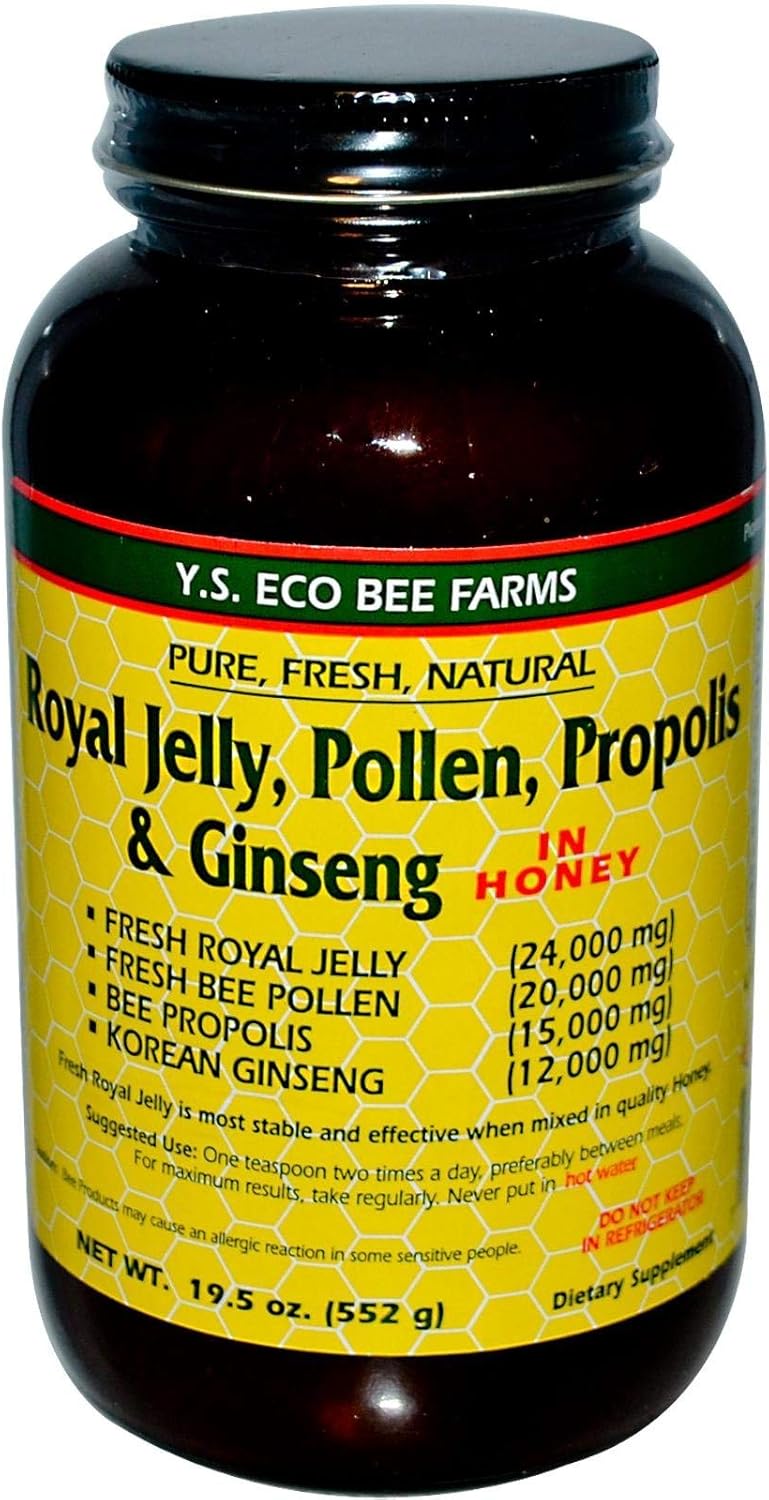 YS BEE FARMS Royal Jelly, Pollen & Propolis, 19.5 OZ